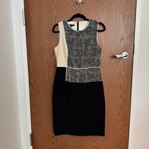 Judith & Charles Sheath Dress, size 10, tweed color block